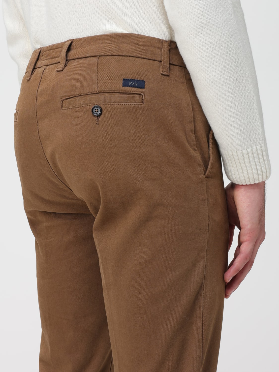 FAY 팬츠: 팬츠 남성 Fay, 베이지 - Img 3