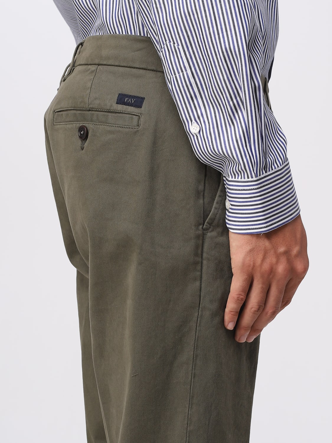FAY PANTS: Pants men Fay, Military - Img 3