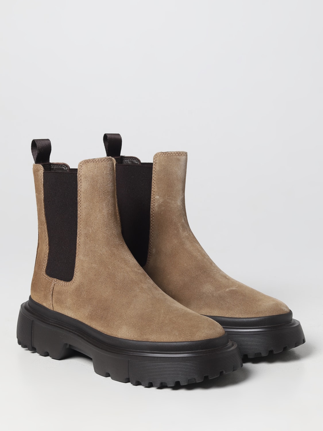 HOGAN FLAT ANKLE BOOTS: Hogan H629 suede ankle boots, Leather - Img 2