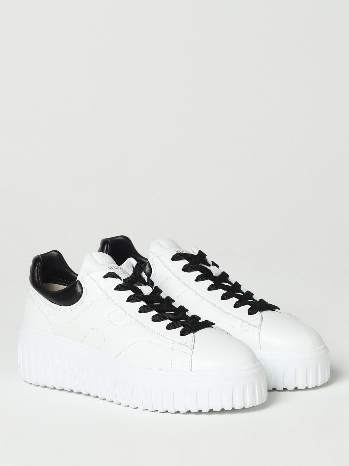 HOGAN SNEAKERS: Hogan H-Stripes sneakers in nappa, White - Img 2