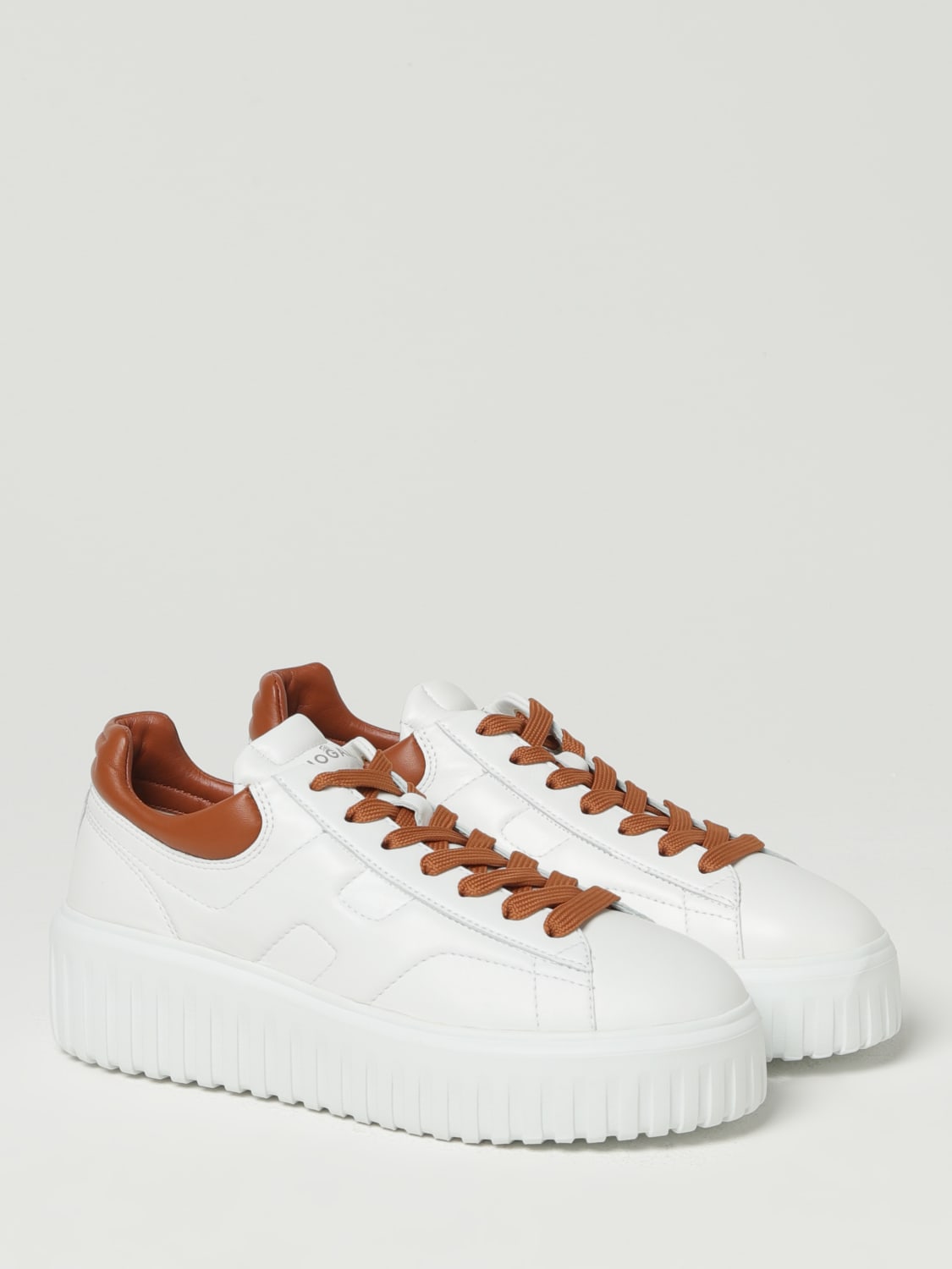 スニーカー HOGAN Women Sneakers HXW6450FC60LE90CA9 White Sneakers Hogan H-Stripes WHITE, BLACK for
