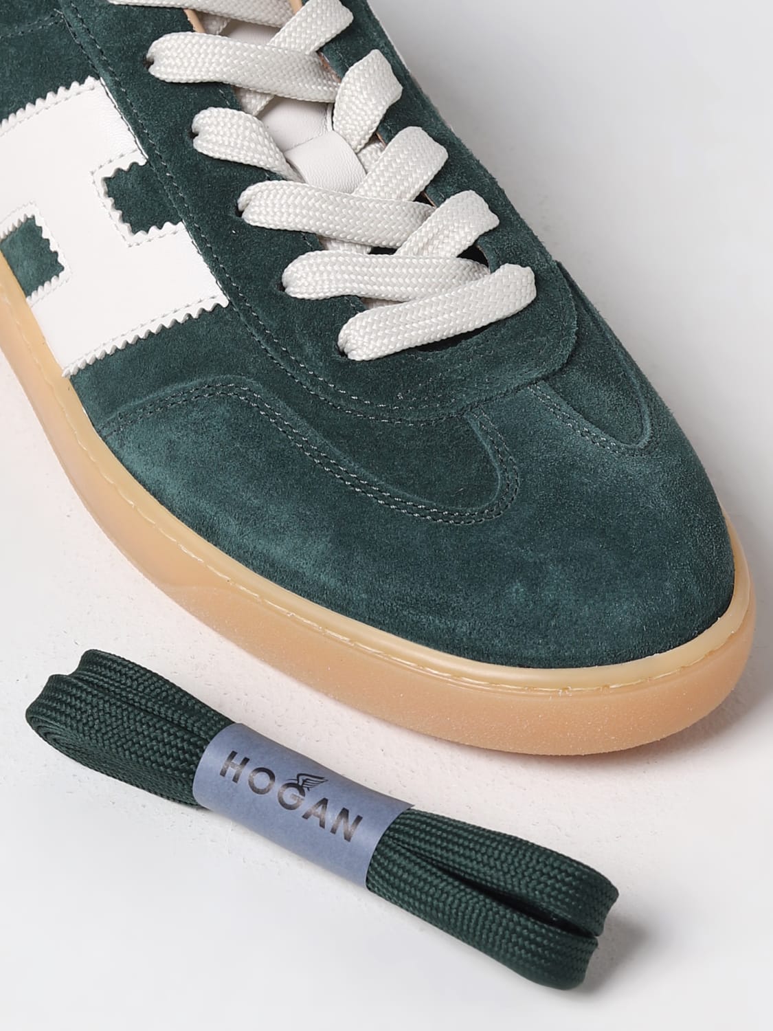HOGAN: H647 sneakers in suede - Green | Hogan sneakers
