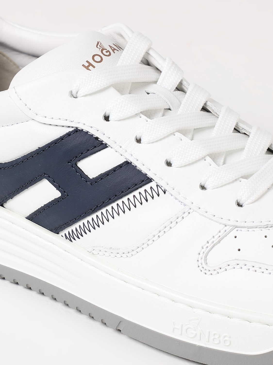 HOGAN SNEAKERS: Sneakers H630 Hogan in pelle, Bianco - Img 5