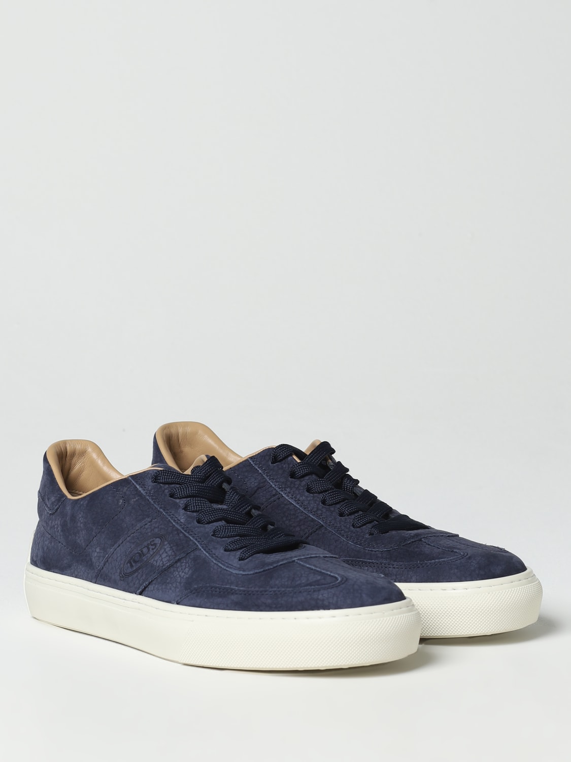 TOD'S SNEAKERS: Tod's sneakers in grained nubuck, Blue - Img 2