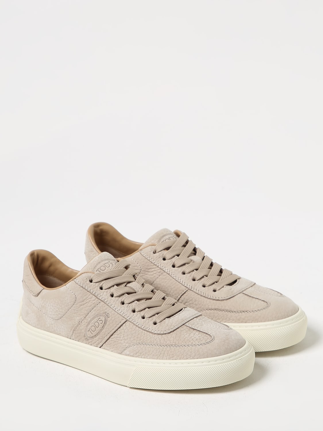 TOD'S SNEAKERS: Tod's sneakers in grained nubuck, Beige - Img 2