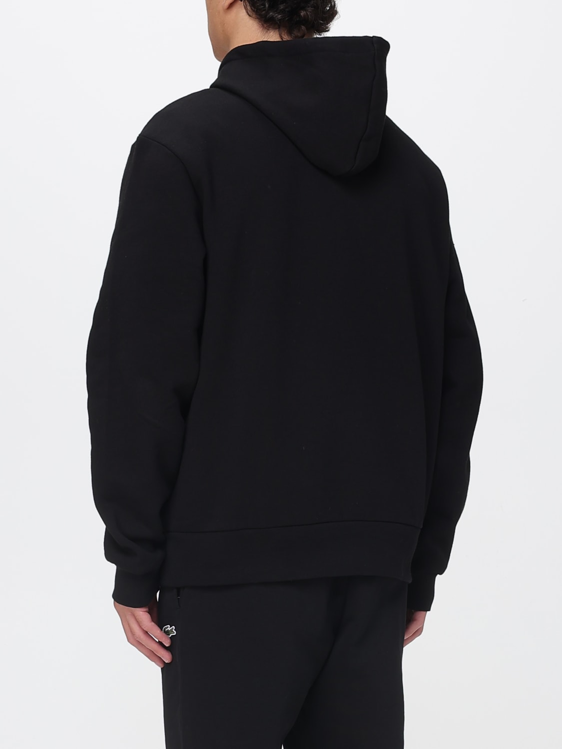 LACOSTE FELPA: Felpa Lacoste in cotone organico con patch, Antracite - Img 2