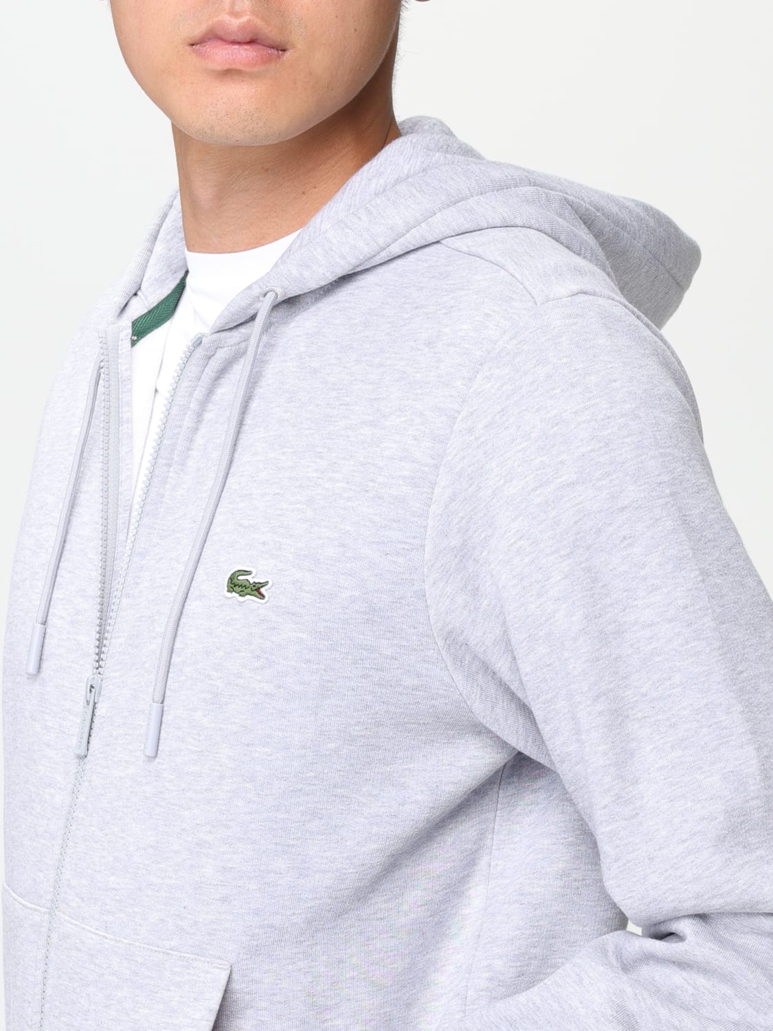 LACOSTE SWEATSHIRT: Sweatshirt men Lacoste, Silver - Img 4