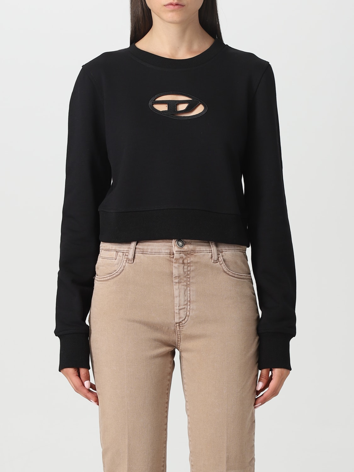 DIESEL SWEATSHIRT: Diesel sweatshirt in cotton blend, Black - Img 1