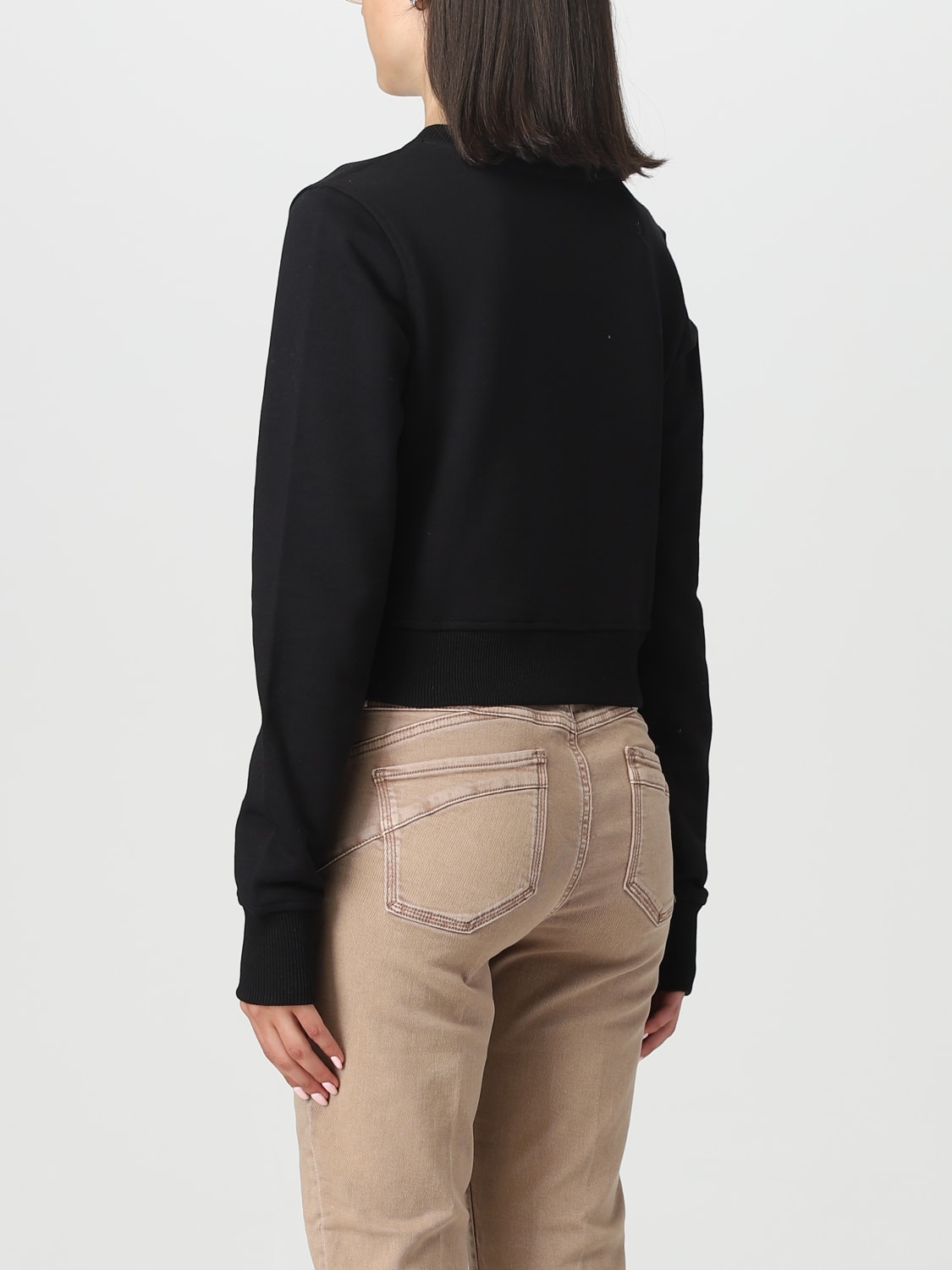 DIESEL SWEATSHIRT: Diesel sweatshirt in cotton blend, Black - Img 2