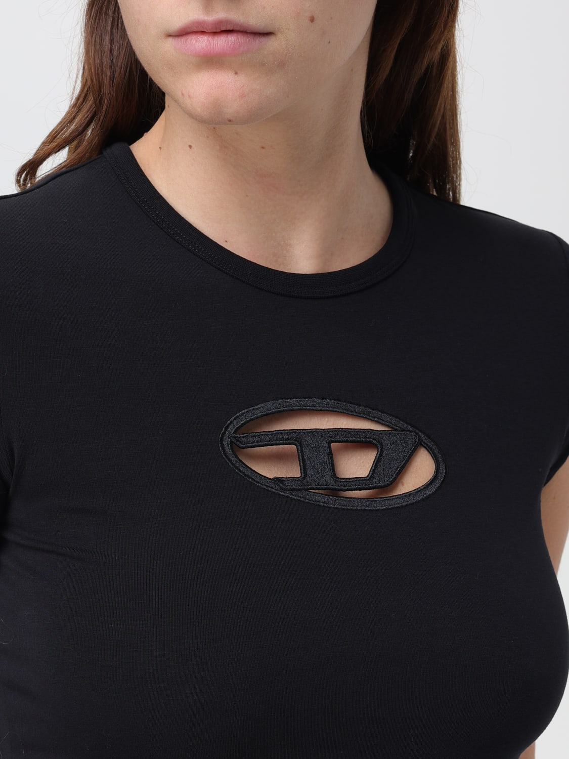 DIESEL: T-shirt woman - Black | Diesel t-shirt A062680AFAA