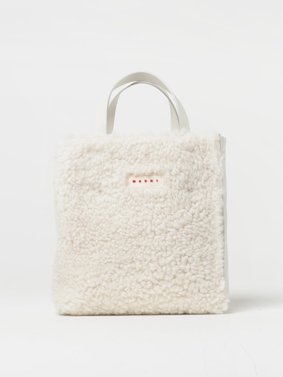 ハンドバッグ MARNI Woman Handbag Leather SHMP0018U8LM071 00W78 Marni Outlet: Museum bag in leather and shearling - Leather