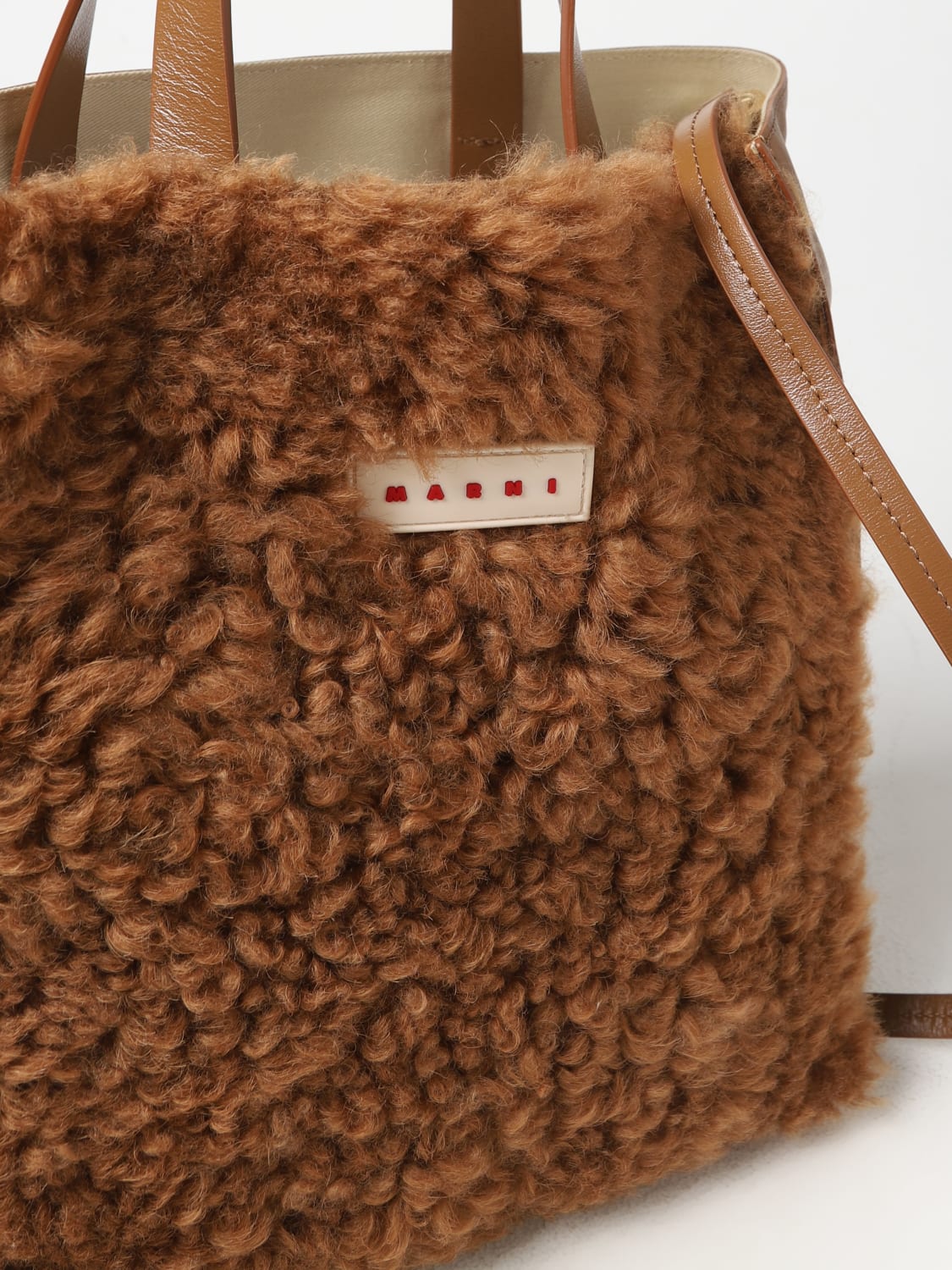 ハンドバッグ MARNI Woman Handbag Leather SHMP0018U8LM071 00W78 Marni Outlet: Museum bag in leather and shearling - Leather