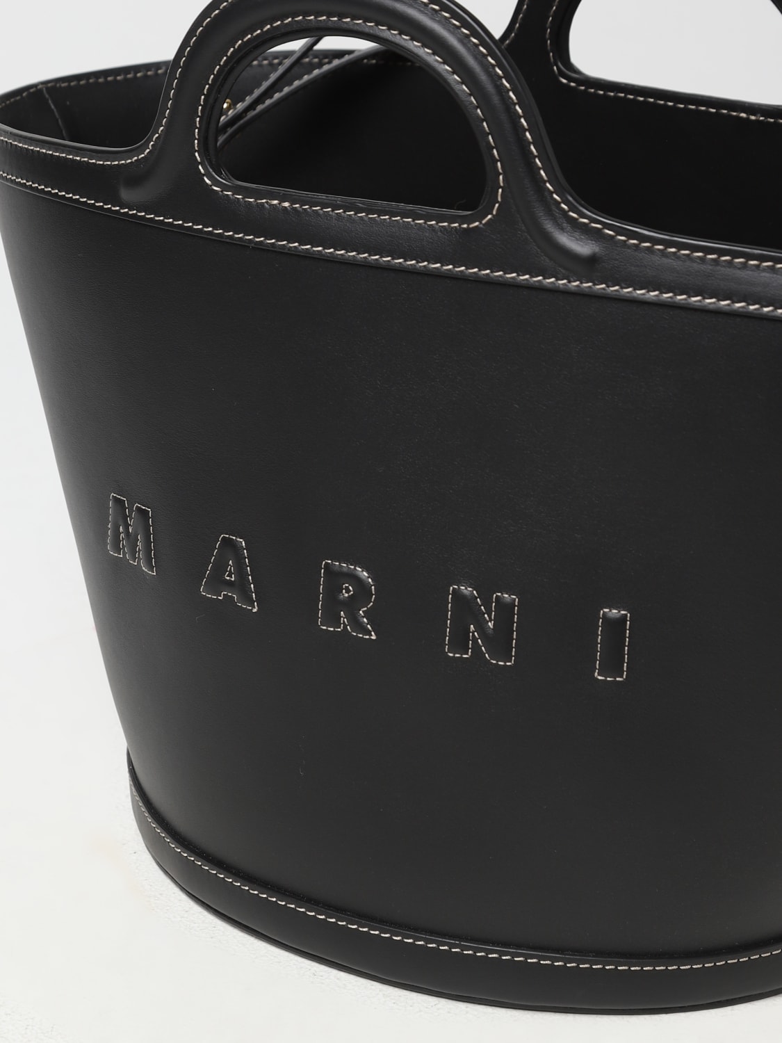 MARNI HANDBAG: Marni Tropicalia leather bag, Black - Img 4