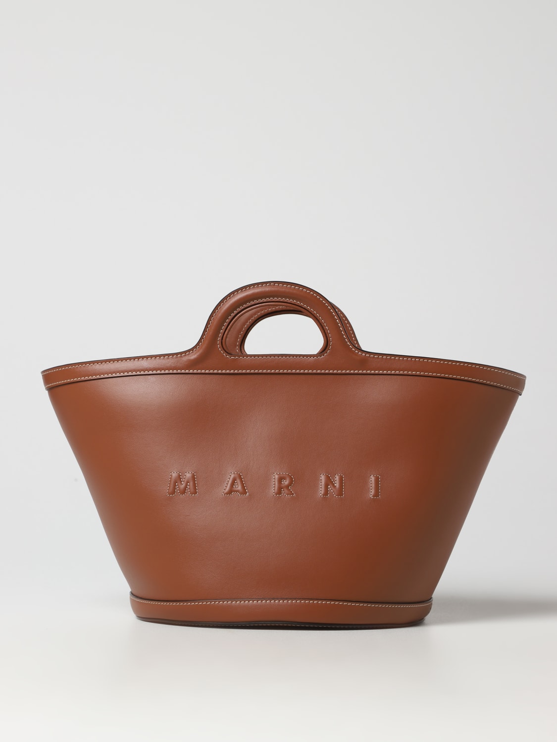 MARNI SAC À MAIN: Sac porté épaule femme Marni, Marron - Img 1