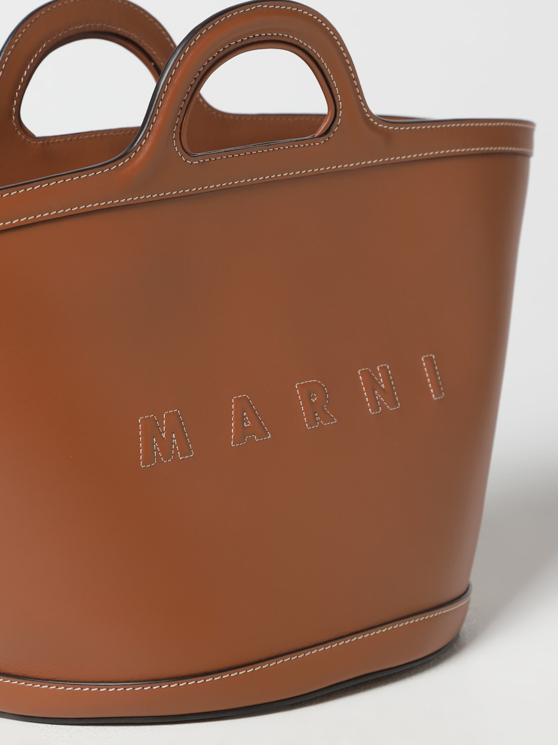 MARNI SAC À MAIN: Sac porté épaule femme Marni, Marron - Img 3