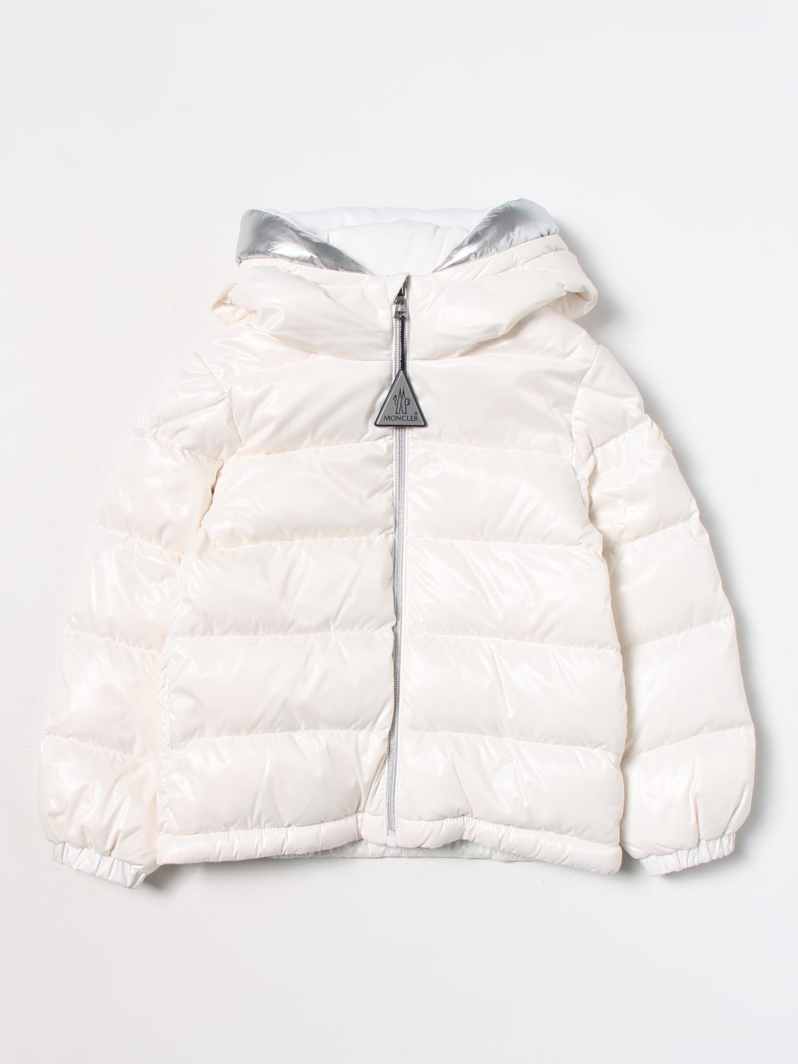 MONCLER GIACCA: Giacca Moncler in nylon, Bianco - Img 1