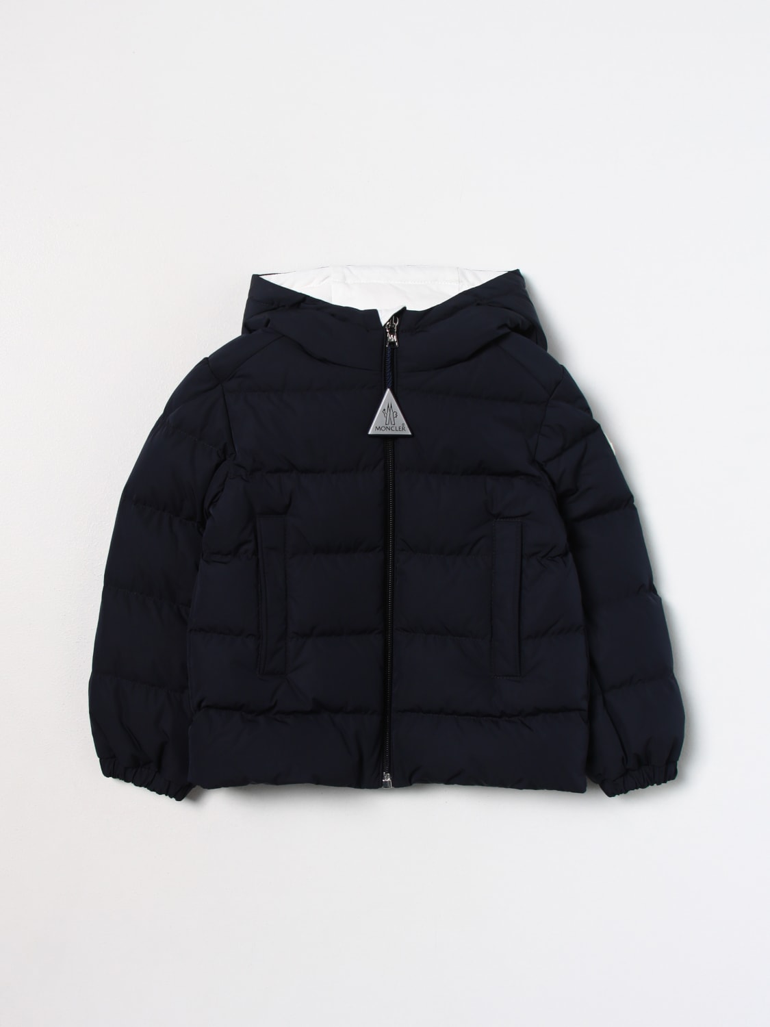 MONCLER GIACCA: Giacca Moncler in nylon, Blue - Img 1