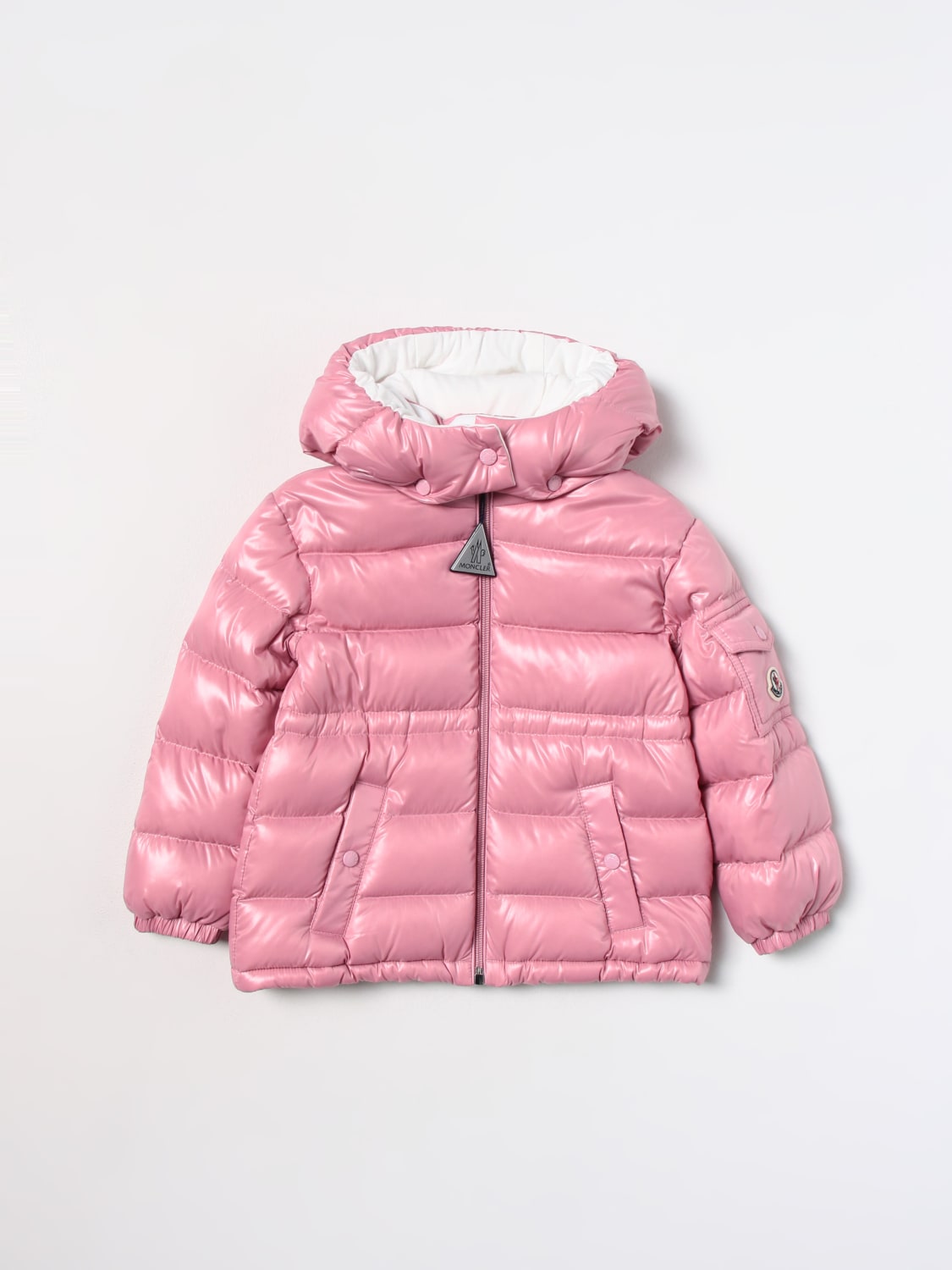 MONCLER GIACCA: Giacca Moncler in nylon, Rosa - Img 1