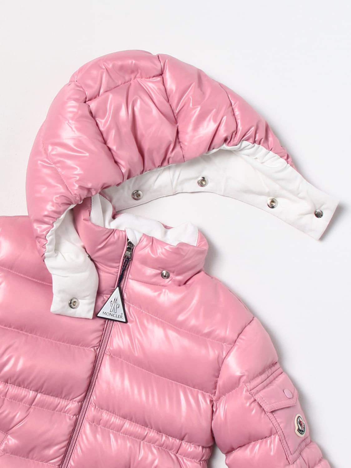 MONCLER GIACCA: Giacca Moncler in nylon, Rosa - Img 3