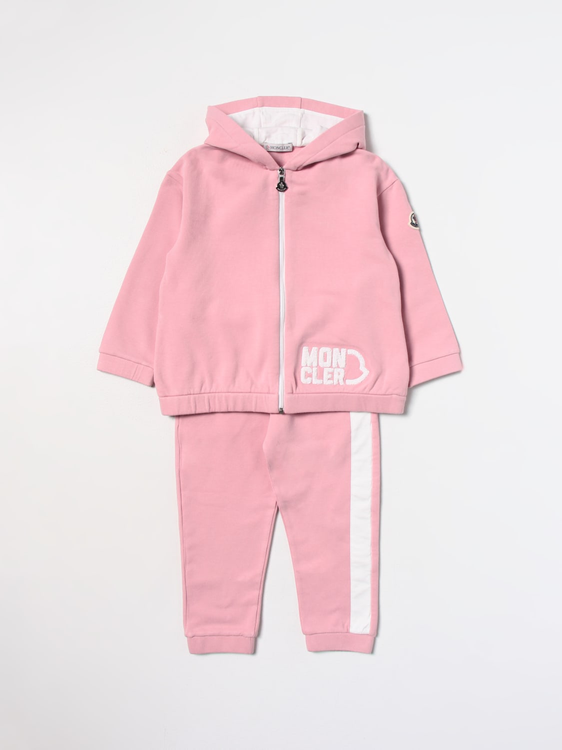 MONCLER JUMPSUIT: Moncler suit in cotton, Pink - Img 1