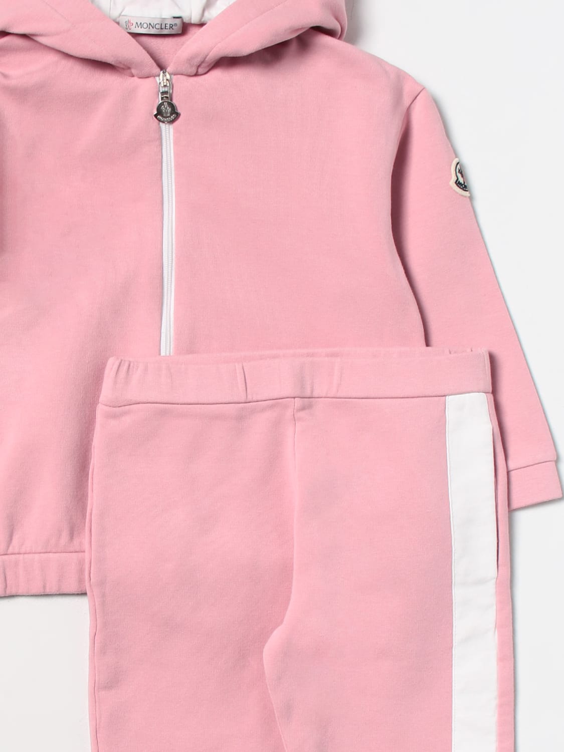 MONCLER JUMPSUIT: Moncler suit in cotton, Pink - Img 3