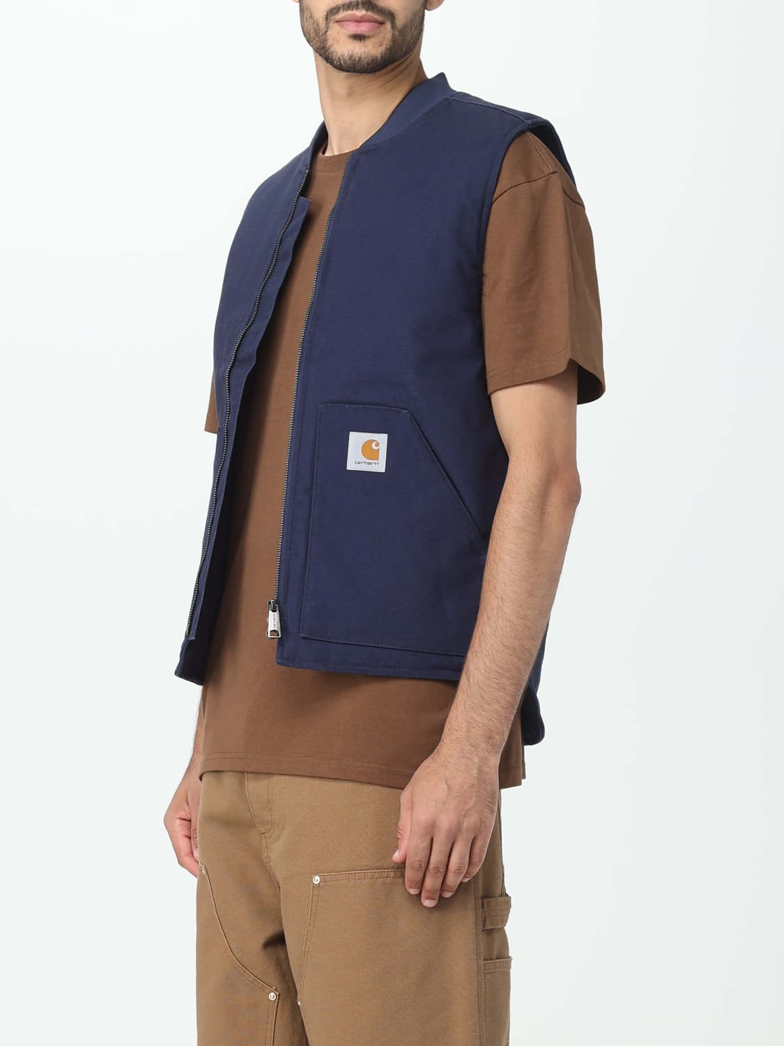 Carhartt Wip Outlet Jacket men Blue Carhartt Wip jacket I015251 online at GIGLIO.COM