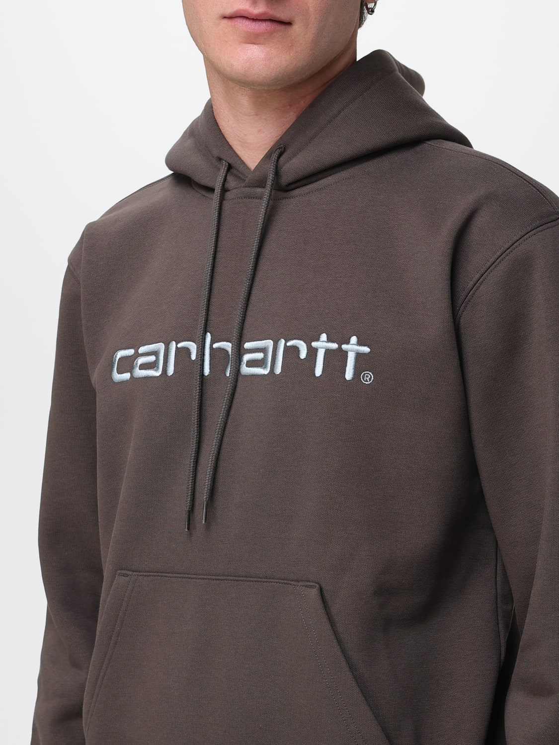 CARHARTT WIP FELPA: Felpa Carhartt Wip in cotone con ricamo, Moro - Img 3