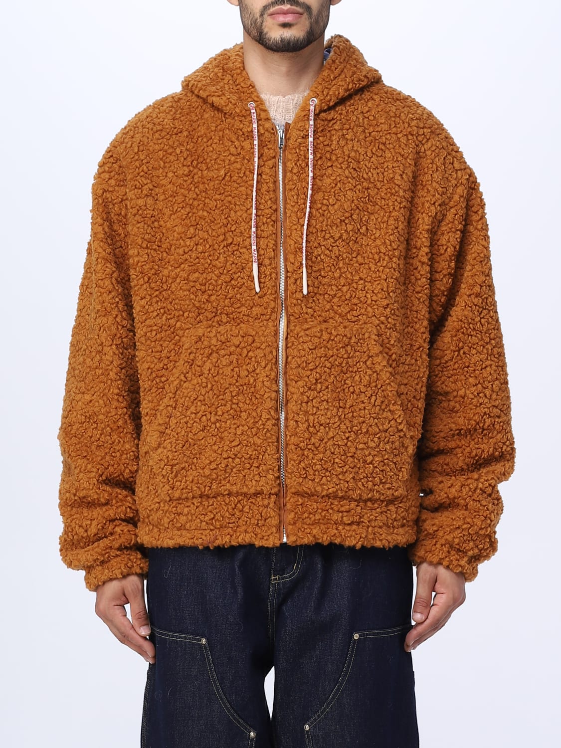 Marni teddy jacket in wool blend