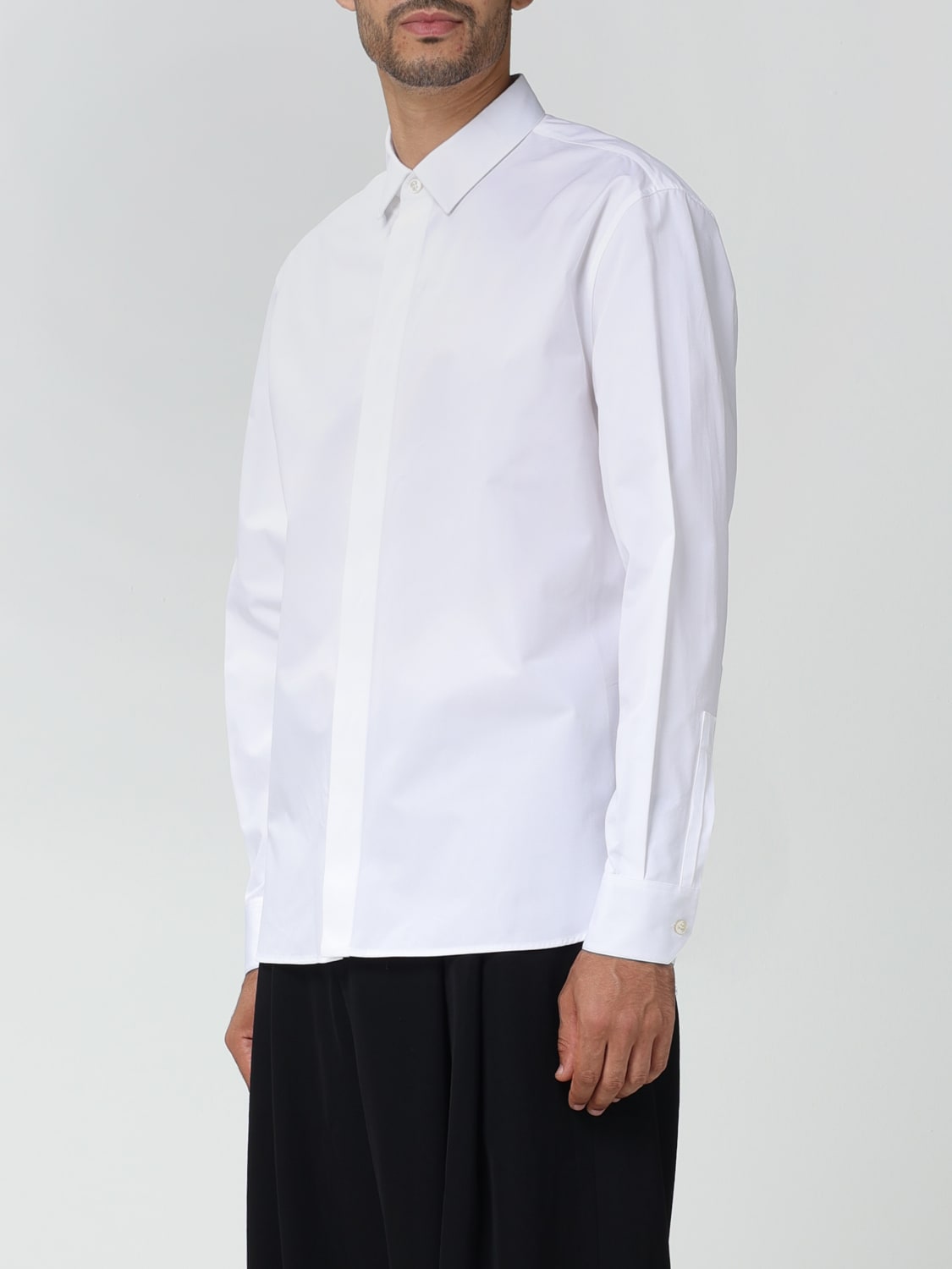 SAINT LAURENT CAMICIA: Camicia Saint Laurent in popeline di cotone, Bianco - Img 4