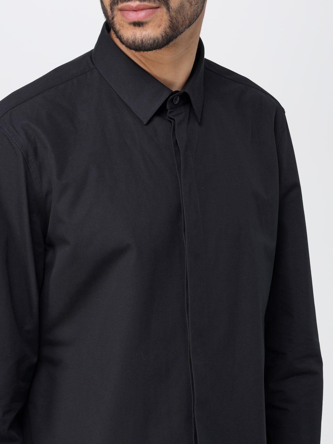 SAINT LAURENT SHIRT: Saint Laurent shirt in cotton poplin, Black - Img 5