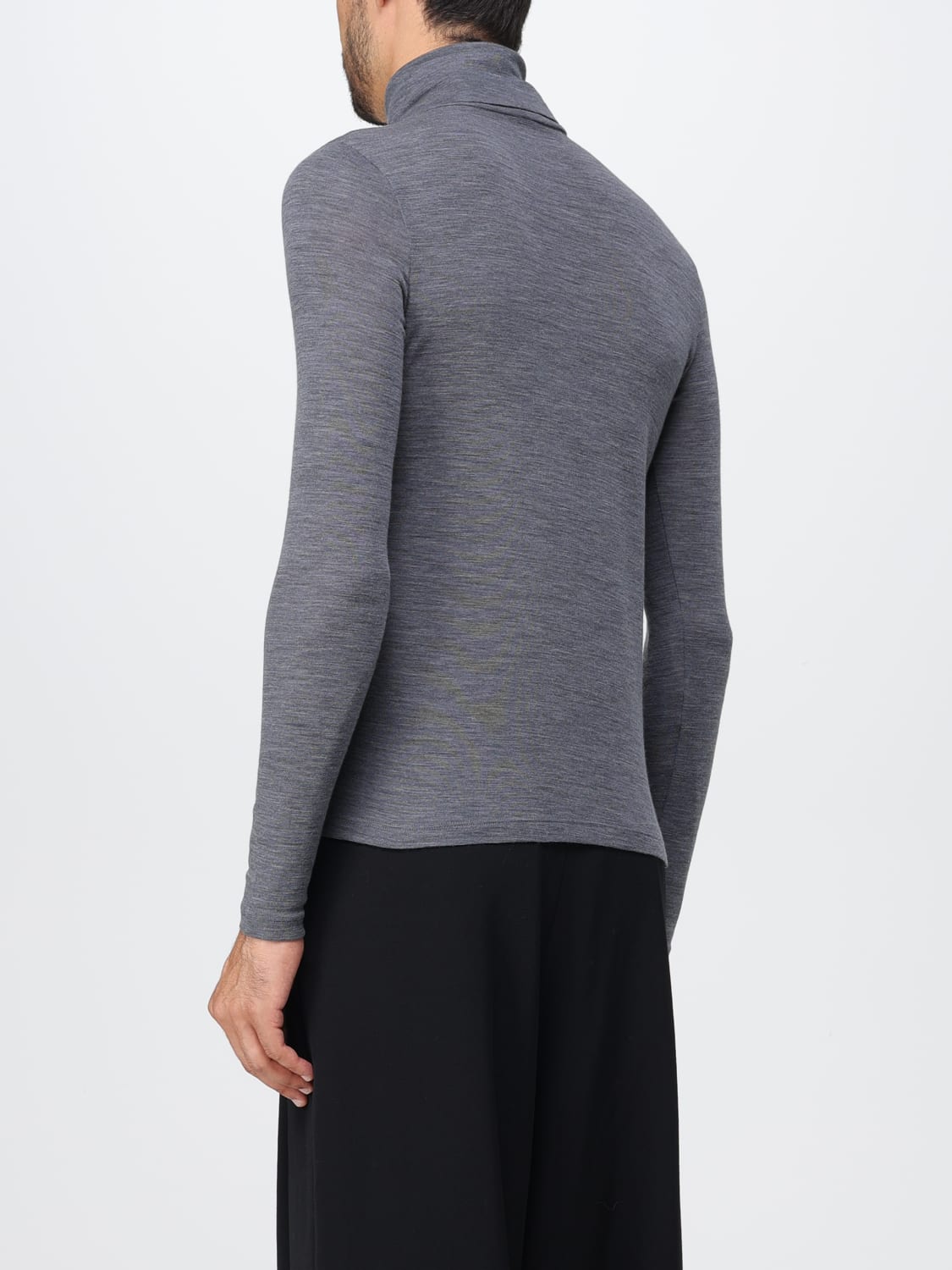 SAINT LAURENT SWEATER: Saint Laurent sweater in virgin wool blend, Grey - Img 3