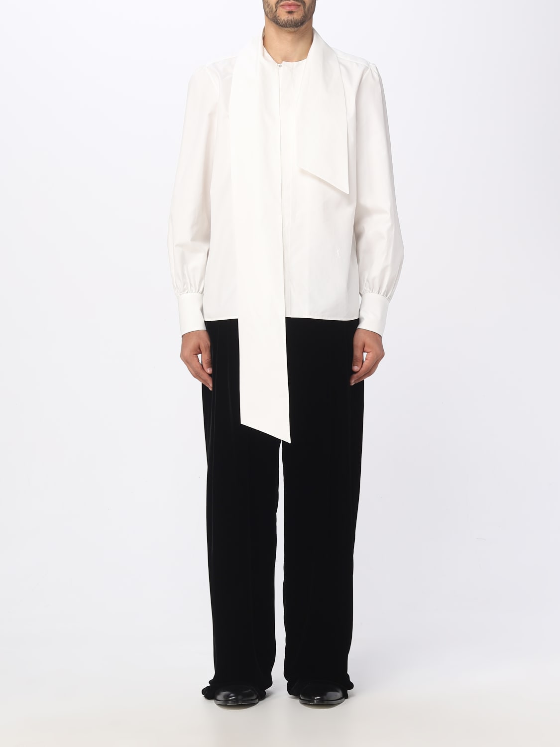 SAINT LAURENT SHIRT: Saint Laurent shirt in cotton, White - Img 1