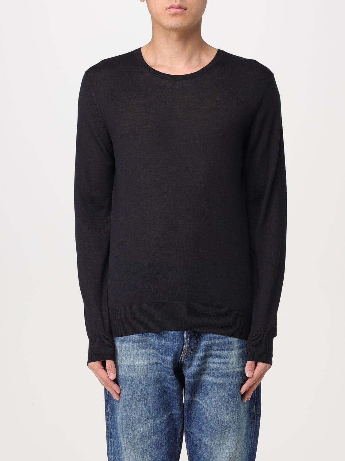 SAINT LAURENT SWEATER: Saint Laurent sweater in wool and cashmere blend, Black - Img 1