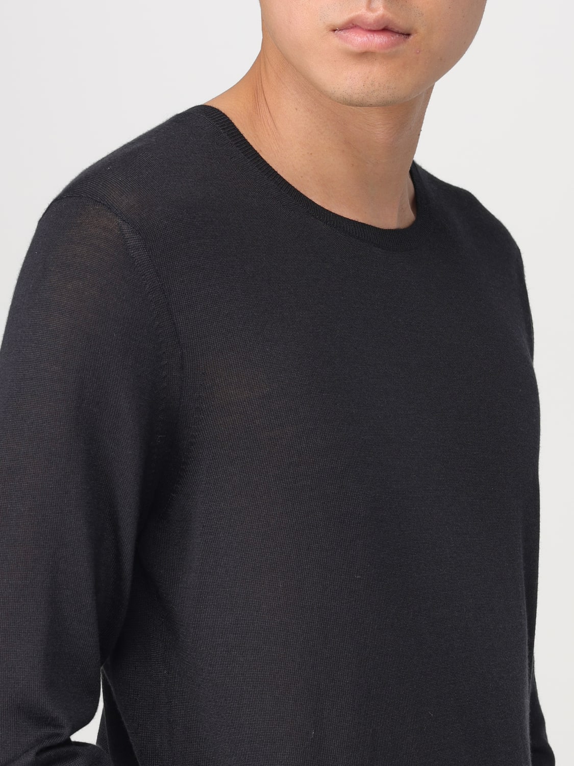 SAINT LAURENT SWEATER: Saint Laurent sweater in wool and cashmere blend, Black - Img 5