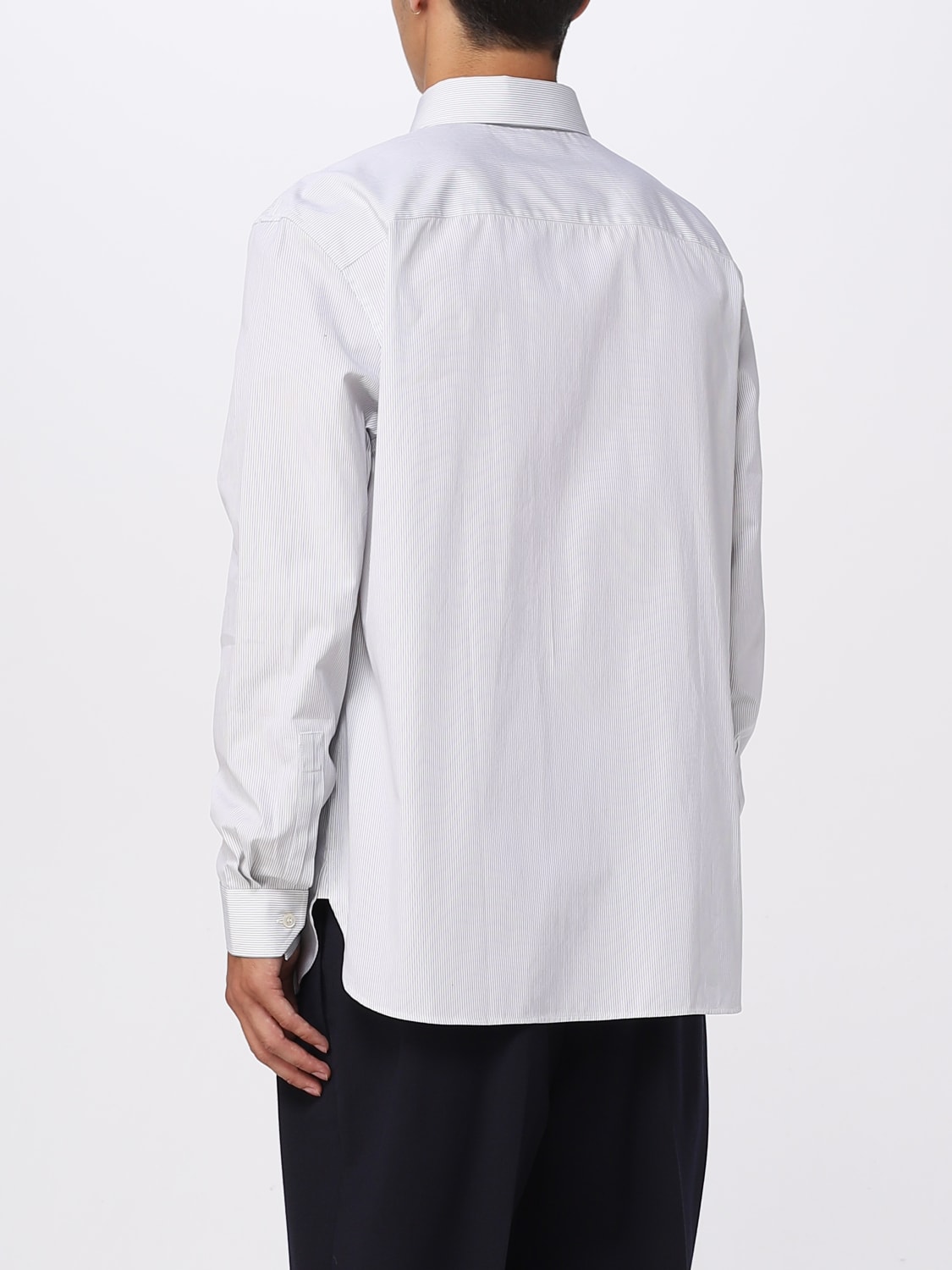 SAINT LAURENT SHIRT: Saint Laurent shirt in striped cotton, White - Img 3