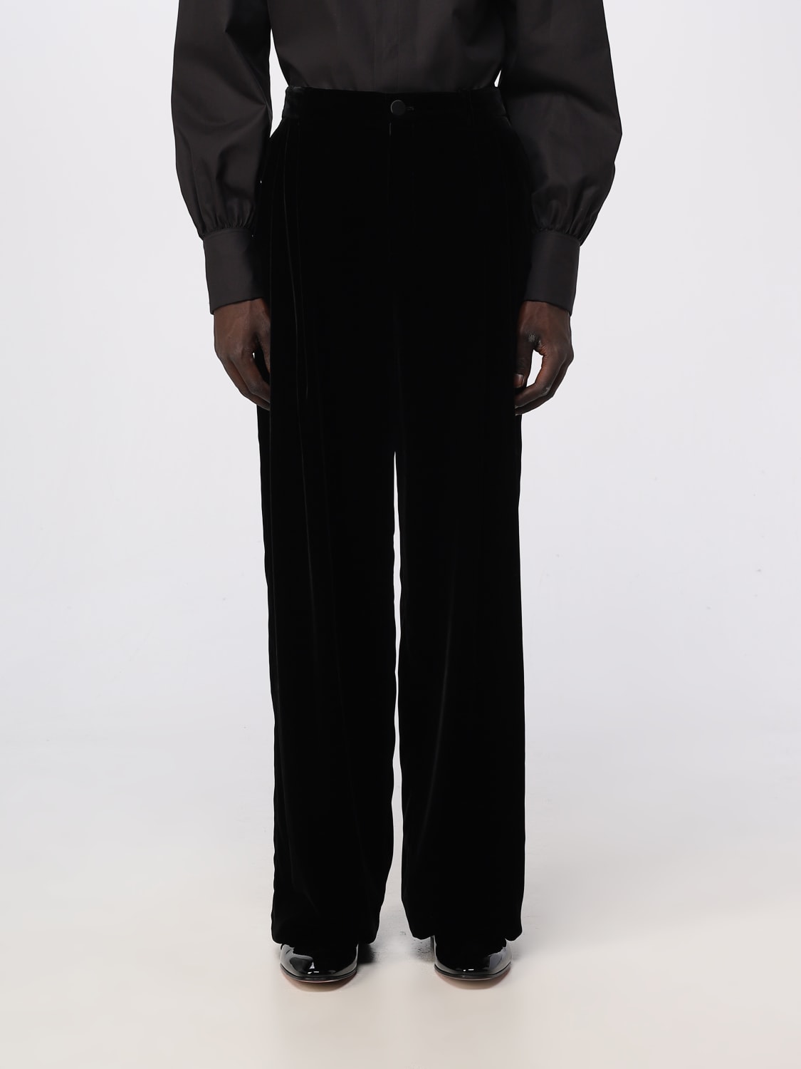 SAINT LAURENT PANTS: Saint Laurent viscose pants, Black - Img 1