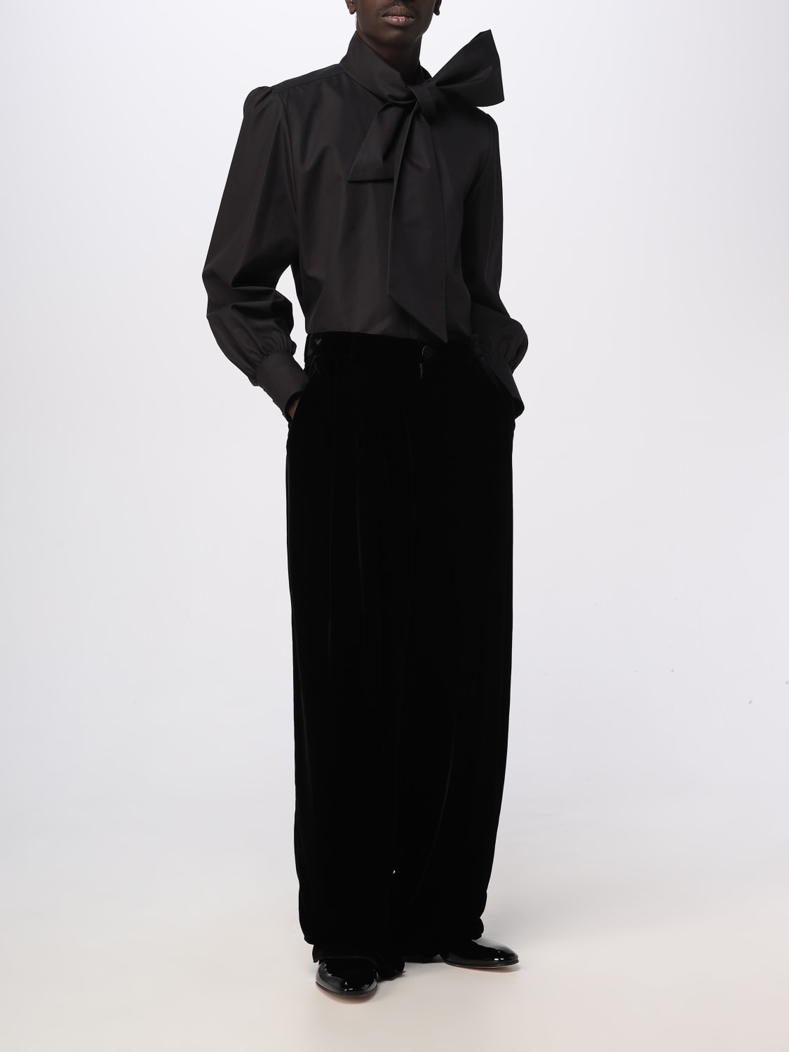 SAINT LAURENT PANTS: Saint Laurent viscose pants, Black - Img 2