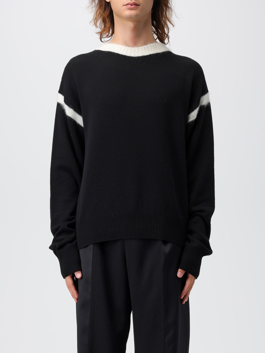 SAINT LAURENT SWEATER: Saint Laurent sweater in wool blend, Black - Img 1