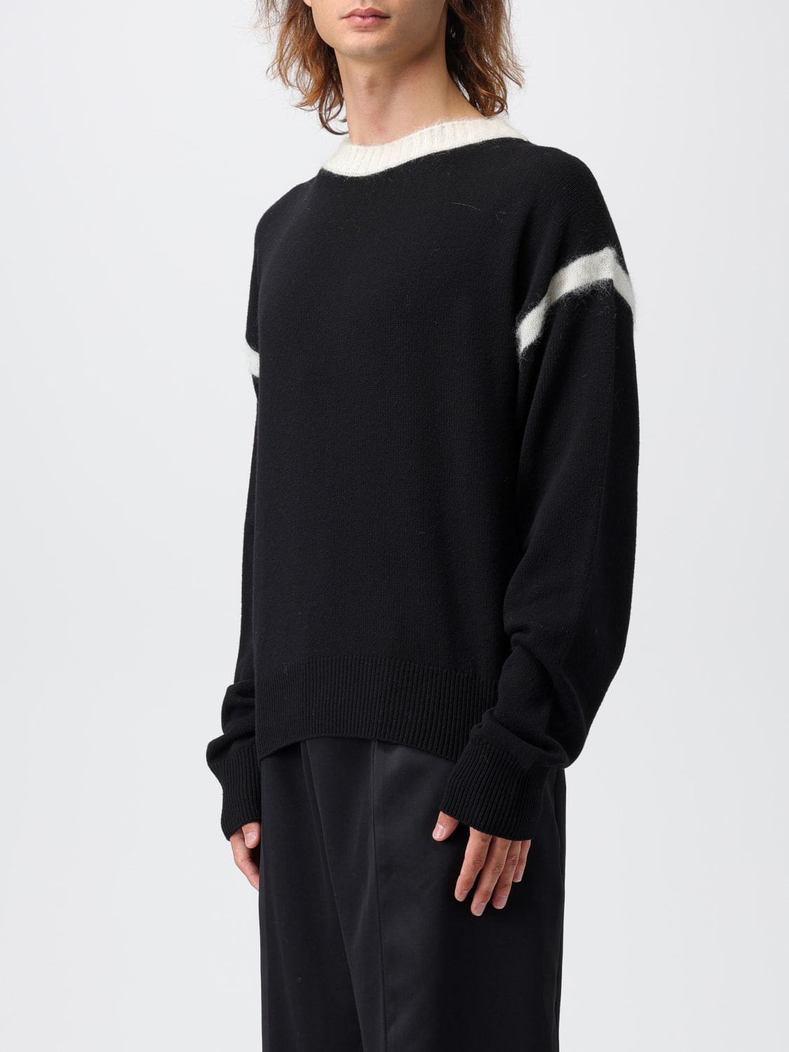 SAINT LAURENT SWEATER: Saint Laurent sweater in wool blend, Black - Img 4