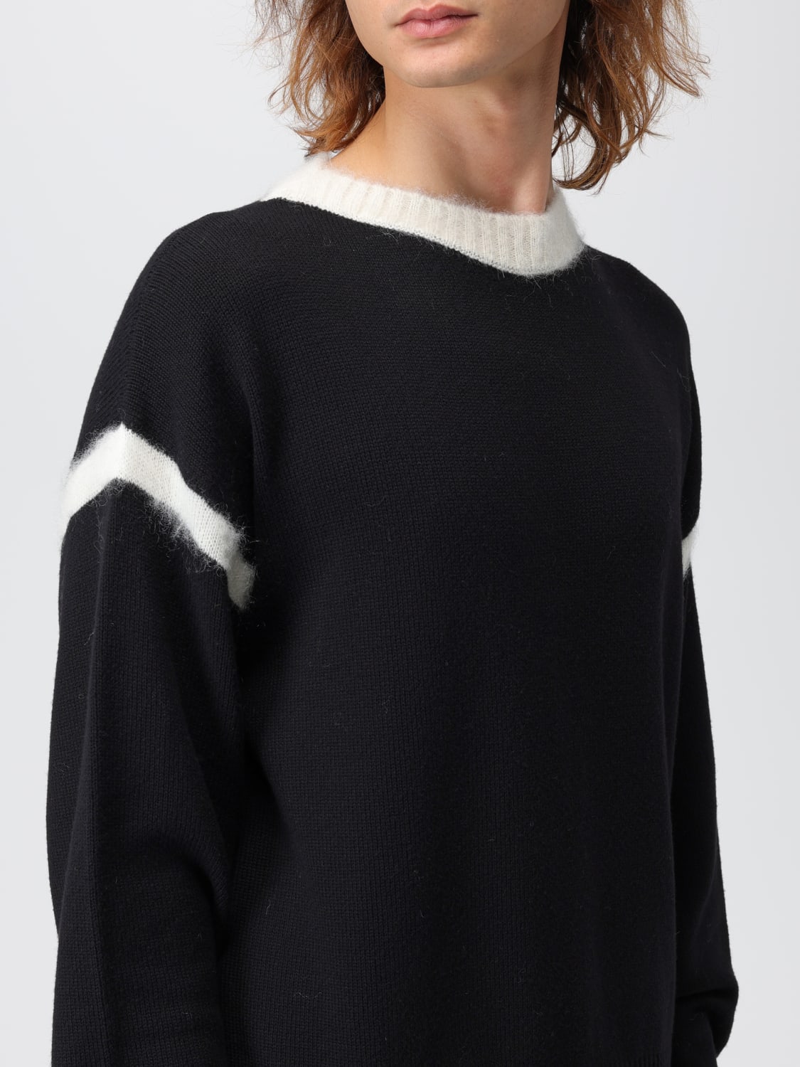 SAINT LAURENT SWEATER: Saint Laurent sweater in wool blend, Black - Img 5