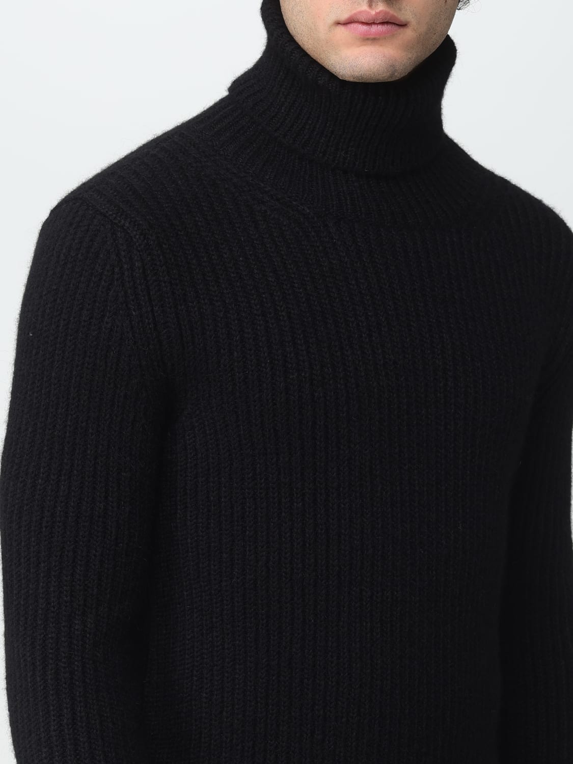 SAINT LAURENT SWEATER: Saint Laurent sweater in Alpaca wool blend, Black - Img 5