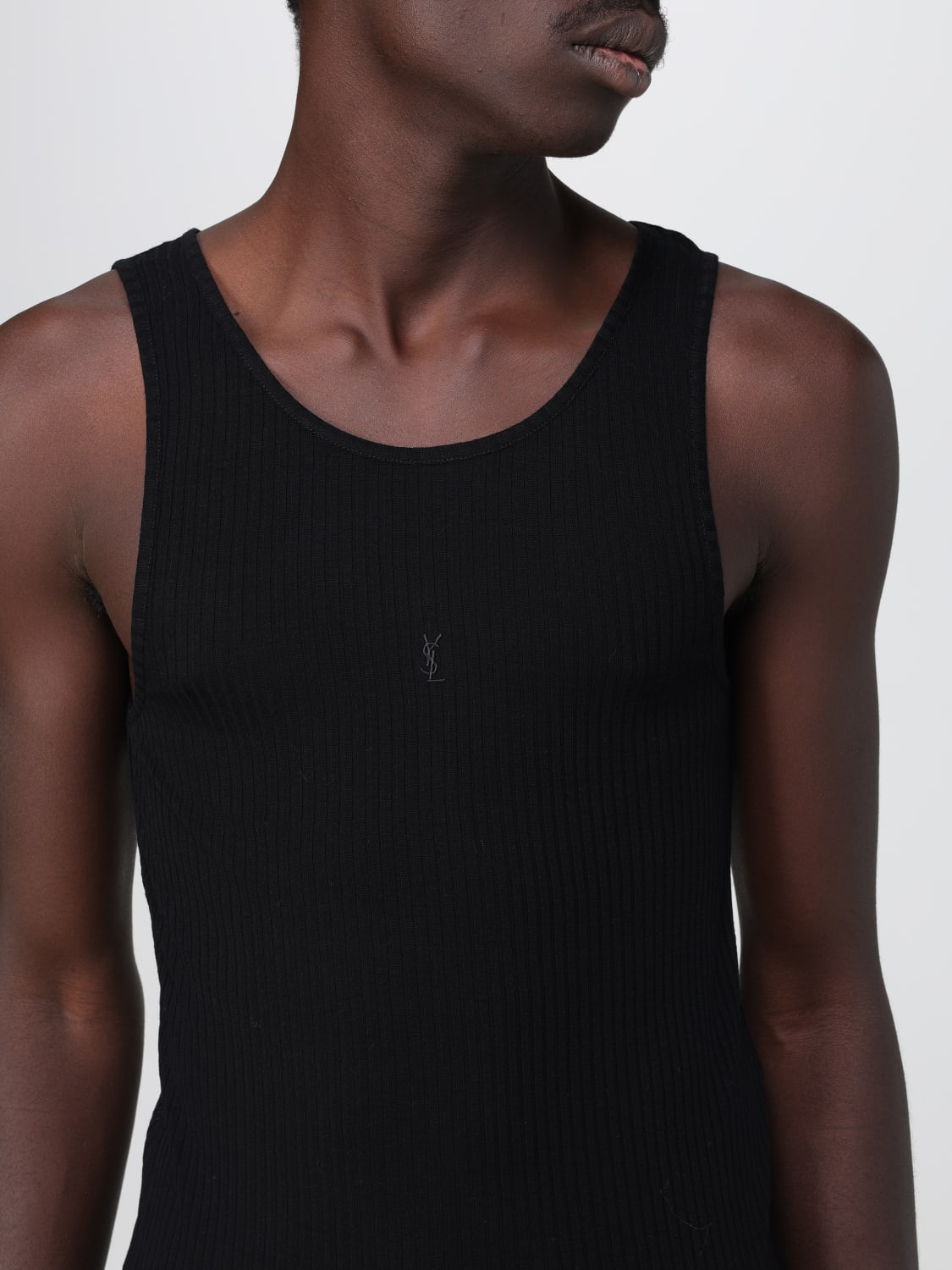 Tシャツ・カットソー Saint Laurent TOP (757294YBMV2) SAINT LAURENT：Tシャツ メンズ - ブラック | GIGLIO.COM