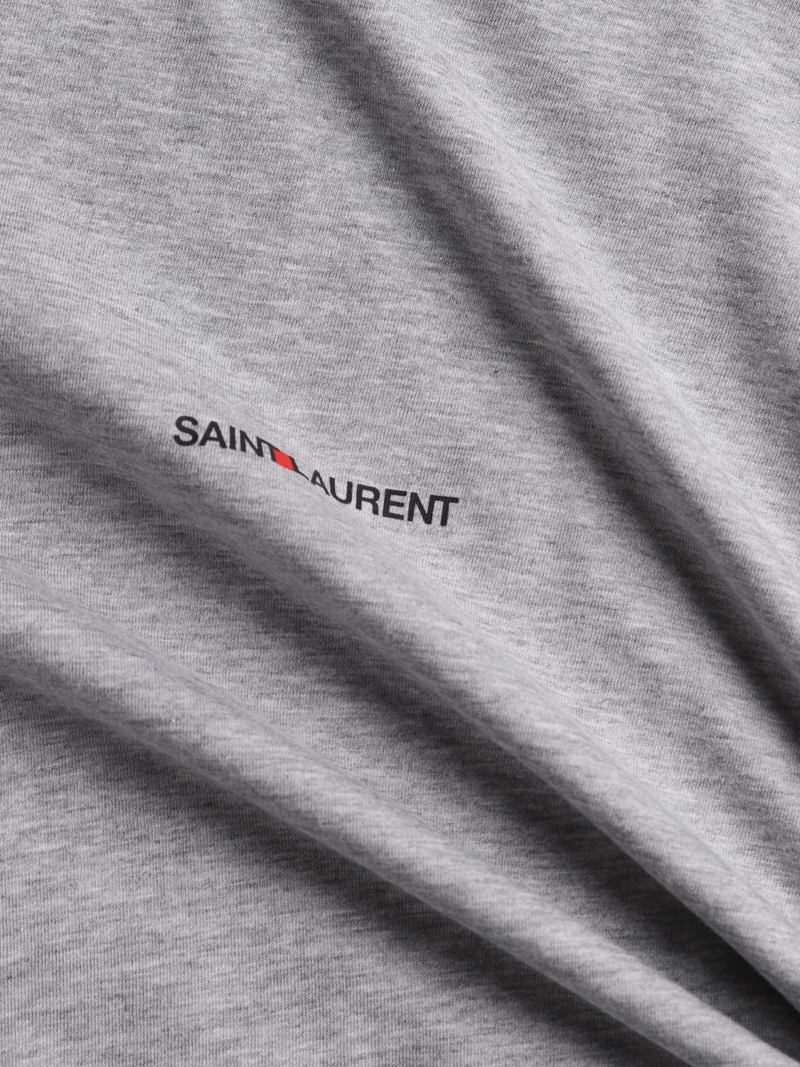 SAINT LAURENT T-SHIRT: Saint Laurent cotton t-shirt, Grey - Img 6