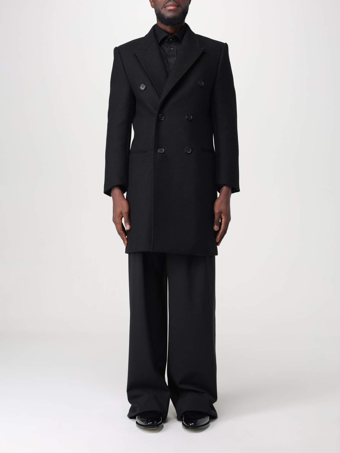 SAINT LAURENT COAT: Coat men Saint Laurent, Black - Img 1