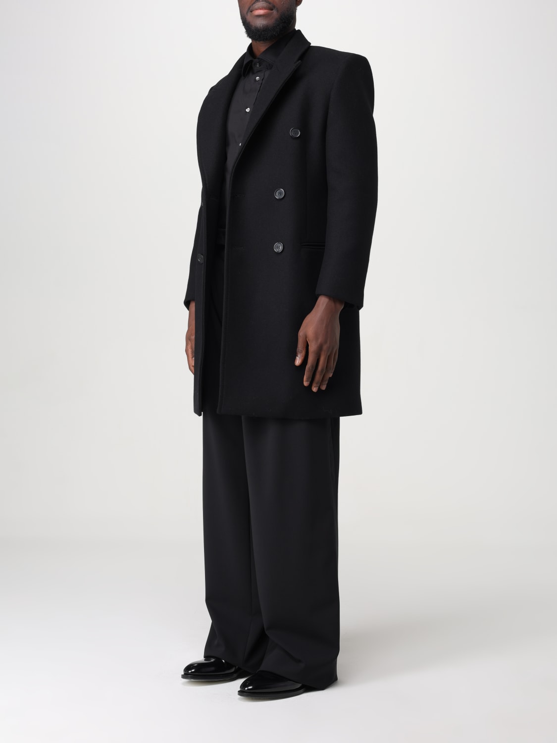 SAINT LAURENT COAT: Coat men Saint Laurent, Black - Img 4