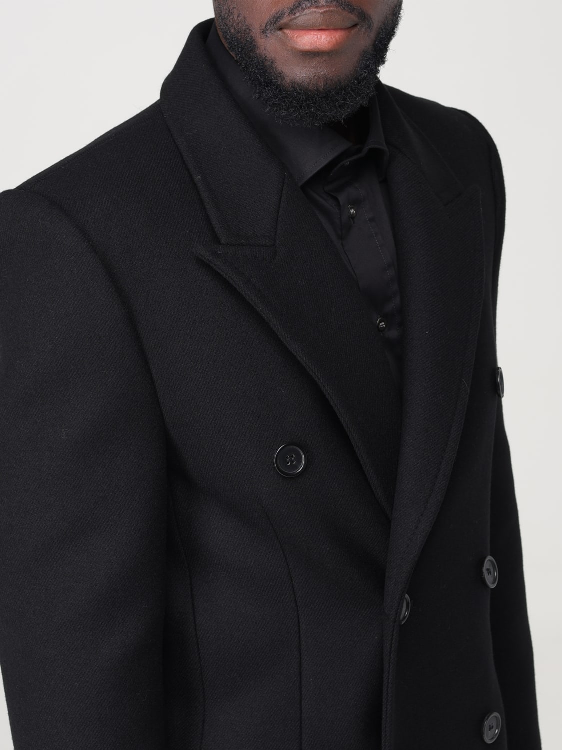 SAINT LAURENT COAT: Coat men Saint Laurent, Black - Img 5