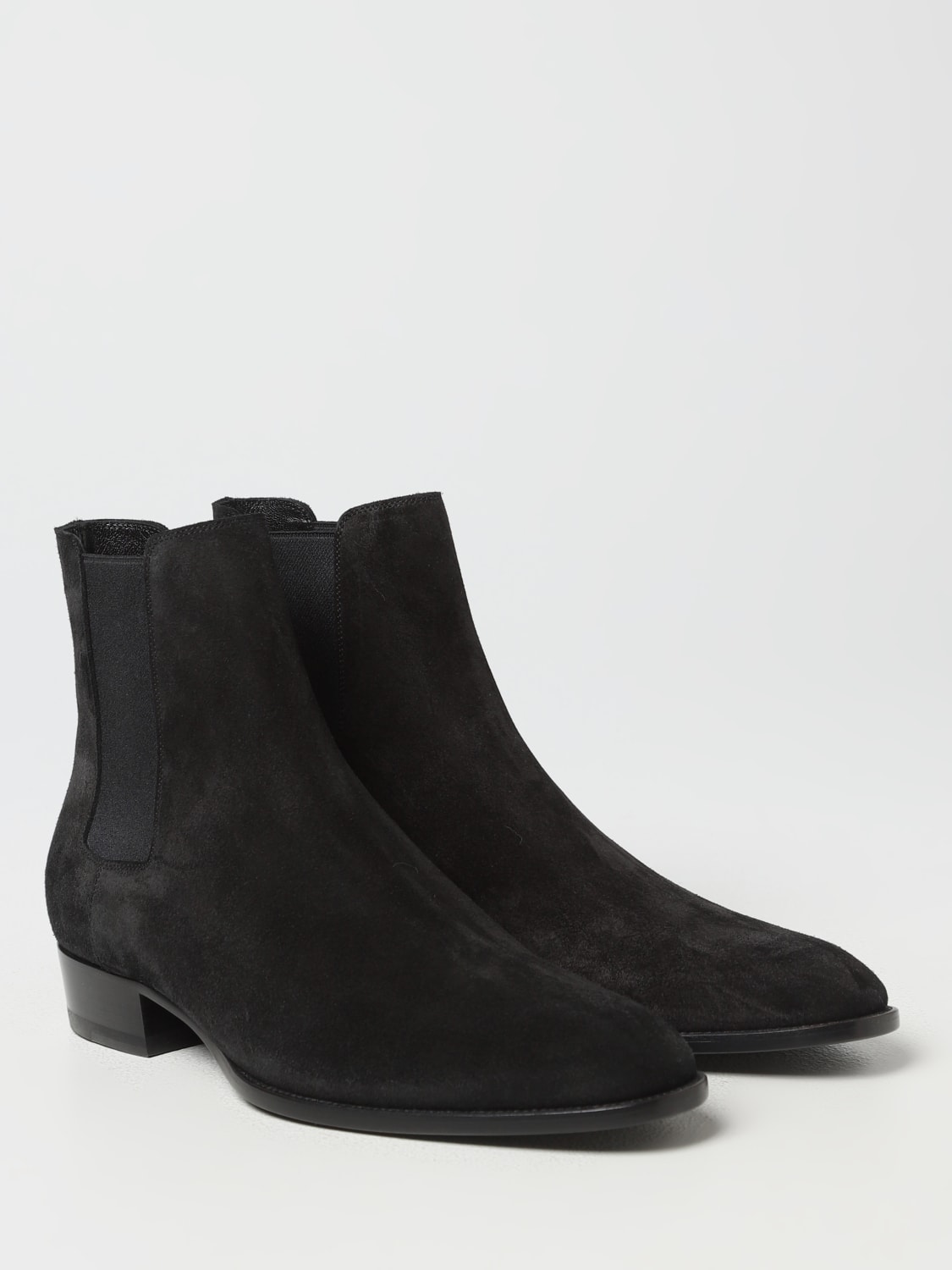 SAINT LAURENT BOTAS: Zapatos hombre Saint Laurent, Negro - Img 2