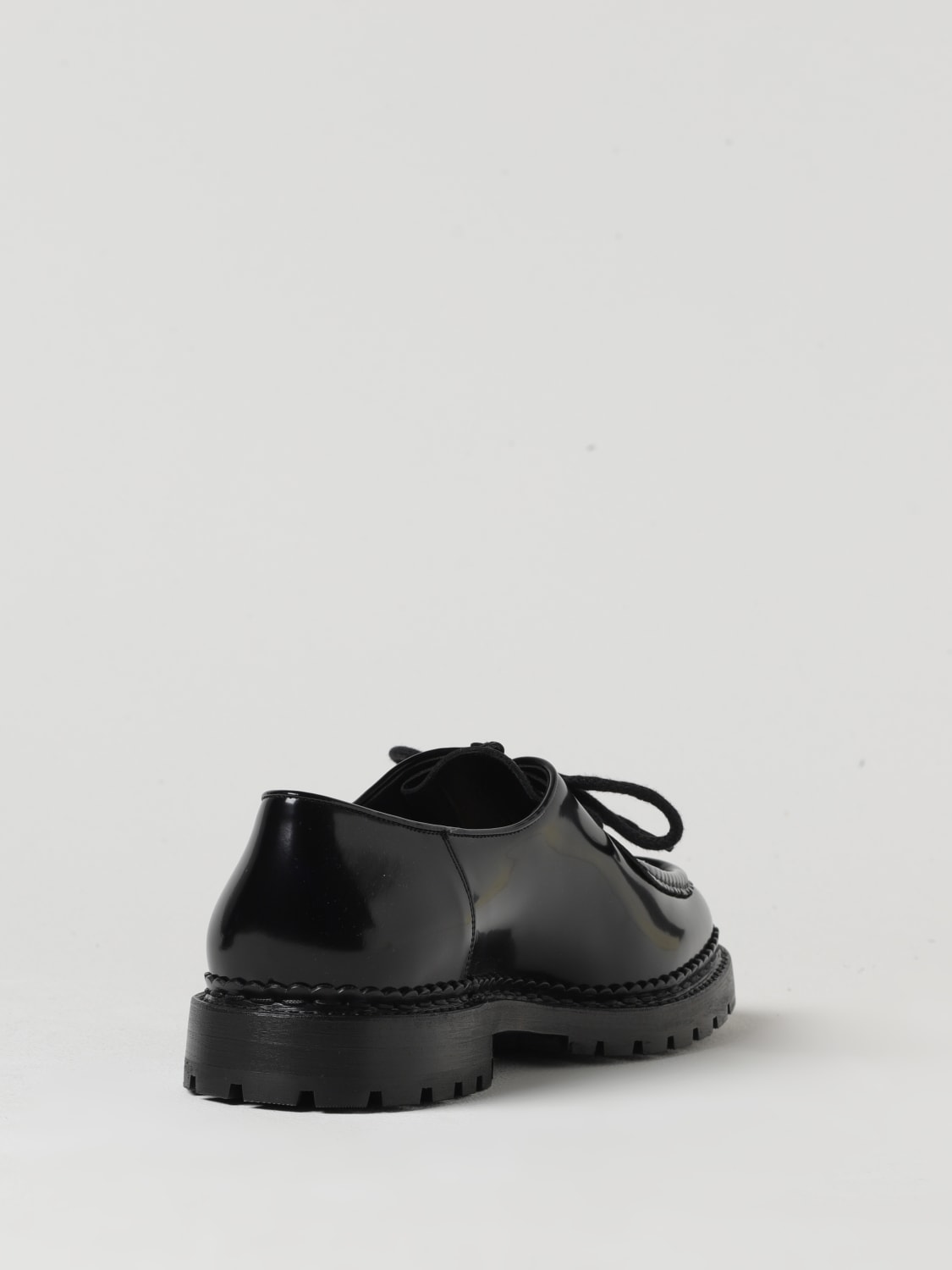 SAINT LAURENT BROGUE SHOES: Saint Laurent Malo derby shoes in brushed leather, Black - Img 3