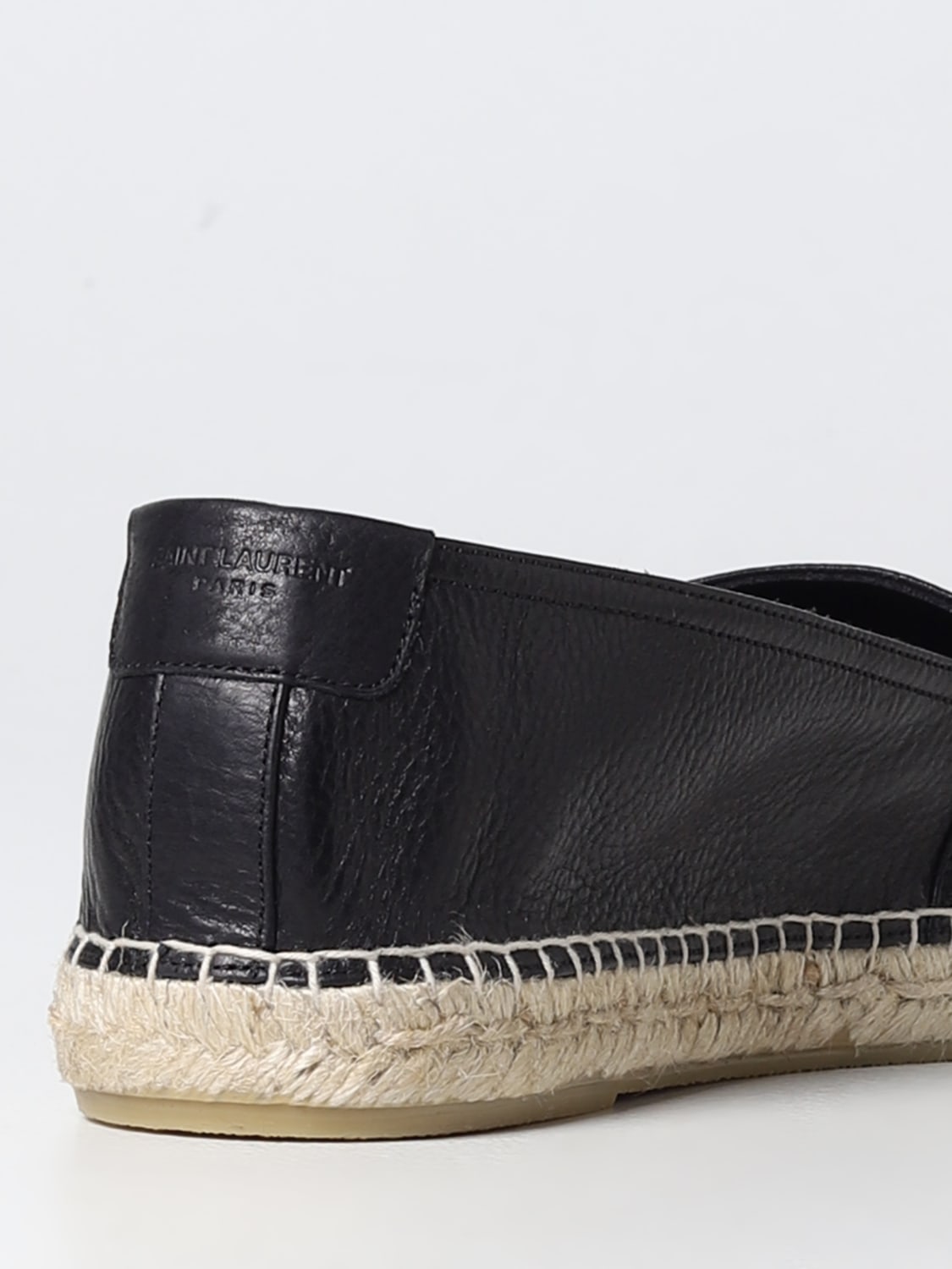 SAINT LAURENT ESPADRILLES: Saint Laurent espadrilles in grained leather, Black - Img 3