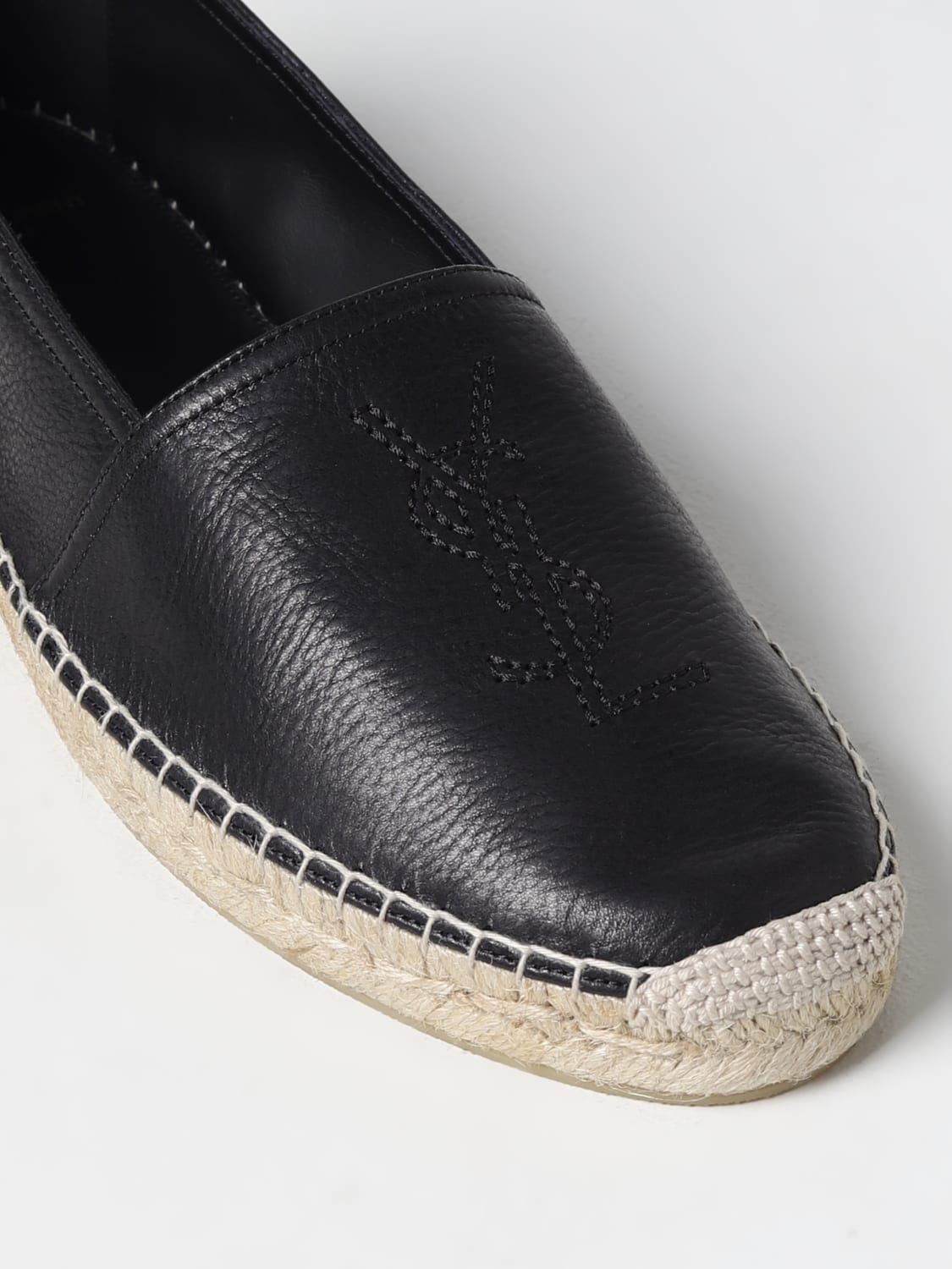 SAINT LAURENT ESPADRILLES: Saint Laurent espadrilles in grained leather, Black - Img 4